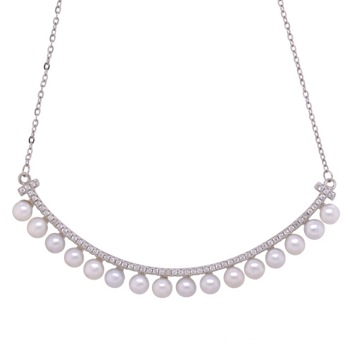 925 silver natural pearl necklace for women